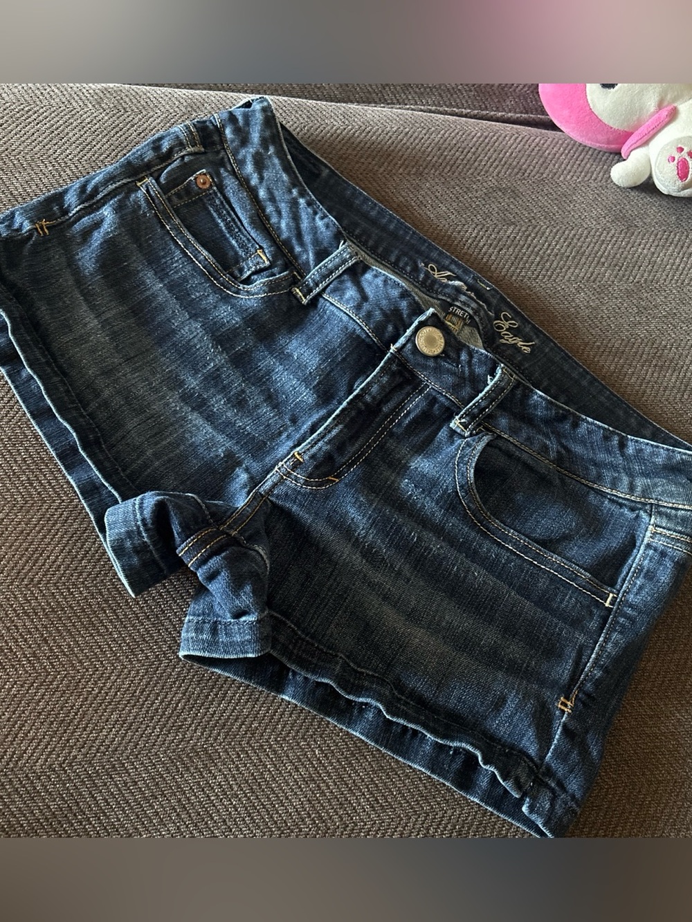 American eagle Dark Wash Denim Shorts - Classic Blue sz 12 stretch
